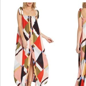 Rainbow gate printed maxi dress Clearance